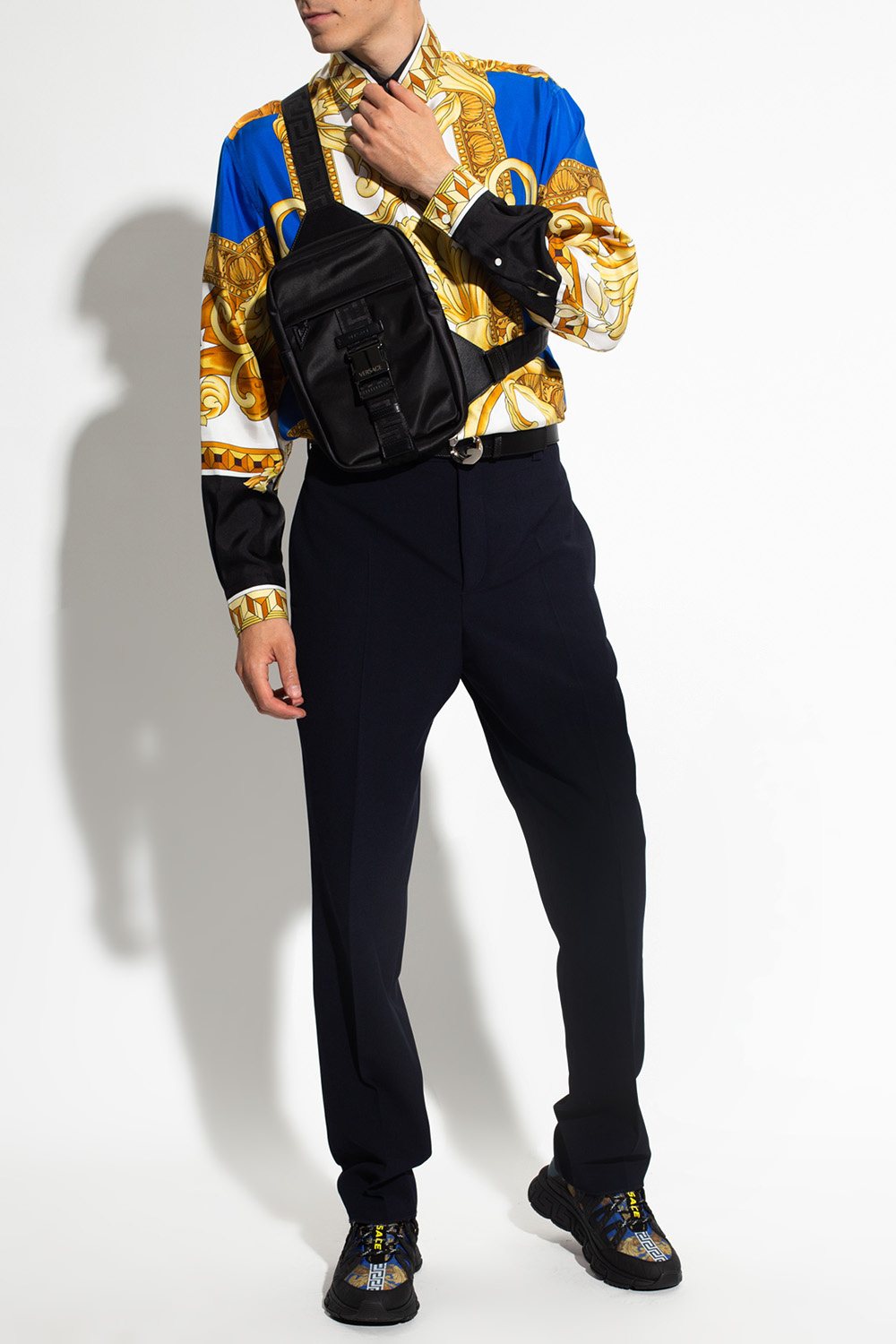 VERSACE チェンフリントミティトレス 77HAO9B0JS367 899 printed shirt Versace - Renaissance - Diana Crop T-Shirt